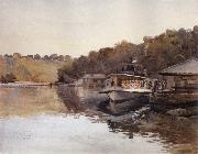 Julian Ashton Mosman Ferry 1888 oil painting reproduction